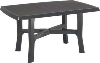 Produktbild von Gartentisch Progarden Rodano 138 x 88 x 72 cm anthrazit Kunststoff, bis zu 4 Sitzplätze
