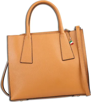 Image de Sac à main pour femme Florence en cuir beige clair, dimensions 13 x 32 x 27 cm, OTF183C4