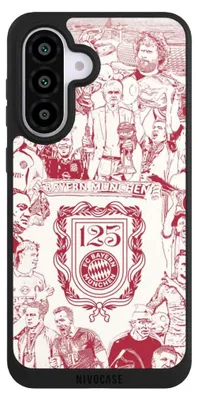 Produktbild von NIVOCASE Handyhülle für Samsung Galaxy A56 5G  Hülle NIVOpure Case Schwarz FC Bayern München Offizielles Lizenzprodukt FCB 125 Jahre
