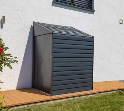 Produktbild von Spacemaker Metall Gerätehaus Anlehnhaus 47 Grau 124x203x208 cm