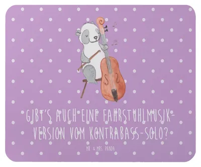 Produktbild von Mr. & Mrs. Panda Mousepad Kontrabass Solo - Lavendeltraum - Geschenk, Sinfonieorchester, Humor, Instrument, Musiker, Musik, Lernen, laptop, Jazzbands, Streichinstrument