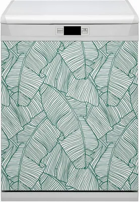 Produktbild von Geschirrspüle Magnet für Spülmaschine Magnetmatte Küche Magnete  Dekorative 60x80 cm  - Wasserblätter