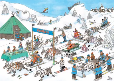Produktbild von Jan van Haasteren - Rentier - Rennen - 500 Teile, 500 Stück(e), Humor, 15 Jahr(e)
