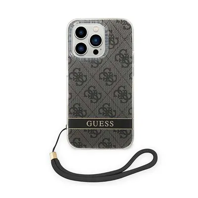 Immagine prodotto di Guess Guohcp14Lh4Stk Custodia rigida nera/nera per Iphone 14 Pro 6.1 con cinturino stampato 4G