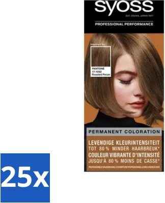 Imagen del producto de Syoss – Tinte para el cabello – Pantone 6-66, Nuez tostada – 1 tinte para el cabello – Paquete económico – 25 unidades