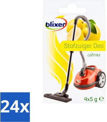Immagine prodotto di Blixer - Beckmann - Deodorante per aspirapolvere - agrumi - 4 diffusori di fragranze - confezione risparmio - 24 pezzi