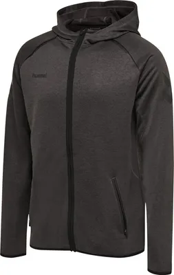 Produktbild von HUMMEL hmlAUTHENTIC PRO ZIP HOODIE BLACK MELANGE