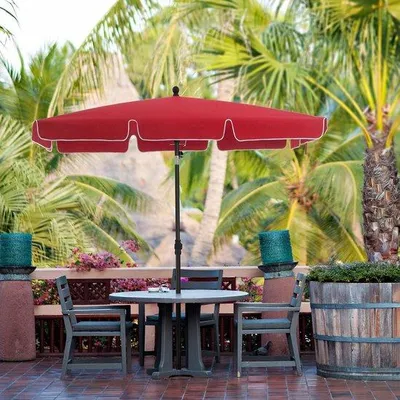 Produktbild von Gartenschirm für Balkon, Garten, Terrasse, rechteckig, 200 x 125 cm, UV-Schutz UPF 50+, knickbar, grau, ohne Ständer