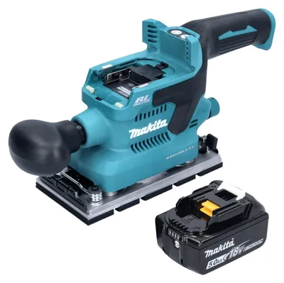 Immagine prodotto di Levigatrice orbitale a batteria Makita DBO 380 T1 18 V 93 x 185 mm brushless + 1x batteria ricaricabile 5,0 Ah - senza caricabatterie