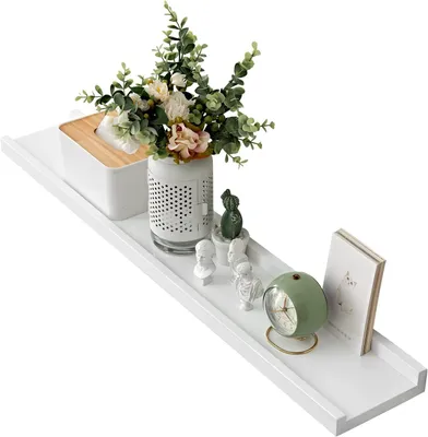 Produktbild von Wandregal aus Eichenholz, Weiß, 50x15 cm