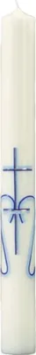 Produktbild von Marienkerze "Marienzeichen-Kreuz" Elfenbein 600 x Ø 60 mm, 1 Stück