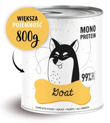 Obrázok produktu pre Kŕmenie pre zvieratá Pepe Goat - mokré krmivo pre psov - 800 g