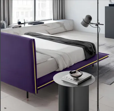 Produktbild von Design Bett 140x200cm Polster Luxus Betten Doppel Hotel Schlaf Zimmer Holz Neu