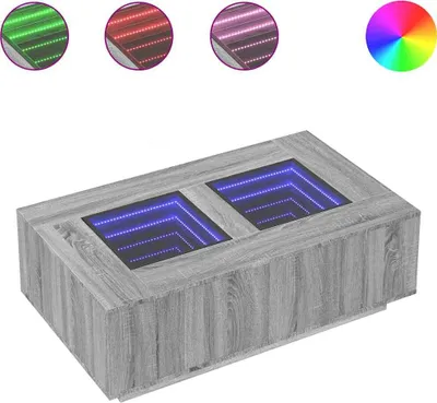 Produktbild von vidaXL Couchtisch mit Infinity-LED Grau Sonoma 116x69x40 cm