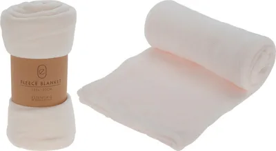 Zdjęcie produktu dla Weiche cremefarbene Fleecedecke 125 x 150 cm