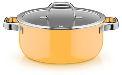 Produktbild von WMF Fusiontec Mineral Pro, Bratentopf mit Deckel, 24 cm, Mango Yellow 3201114158 4000530760548
