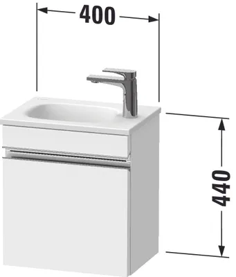 Produktbild von DURAVIT SV4649R10HH0000 Sivida WTU 400x440x295mm Tür 1 R