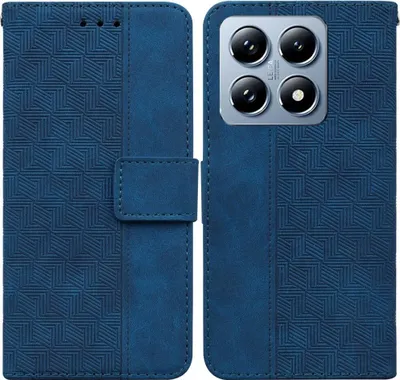 Produktbild von Xiaomi 14T Pro Hülle - Coverup Geometric Klapphülle - Blau