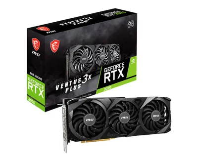 Produktbild von MSI VENTUS GeForce RTX 3070 3X PLUS 8G OC LHR, GeForce RTX 3070, 8 GB, GDDR6, 256 Bit, 7680 x 4320 Pixel, PCI Express 4.0