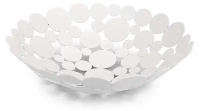 Obstkorb aus Metall, 30 cm, weiß – Aufbewahrung für Obst und Gemüse