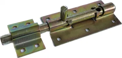 Produktbild von BKshop | Türriegel - 200x80 mm - Gelb Verzinkt - Für Türen und Schränke - Torriegel - WO 200 - Rundbolzen