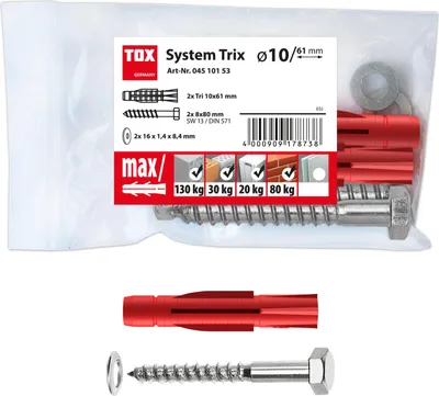 Produktbild von TOX Montagesatz System Trix 10x61 mm / innen