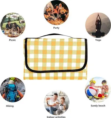 Produktbild von Famanu Campingdecke - Faltbare Stranddecke, 200×200 cm
