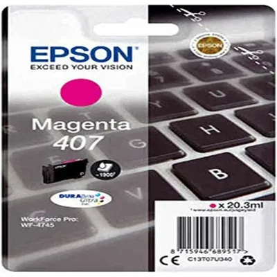 Produktbild von Epson 407 - 20.3 ml - L-Größe - Magenta - original - Tintenpatrone - für WorkForce Pro WF-4745, WF-4745DTWF