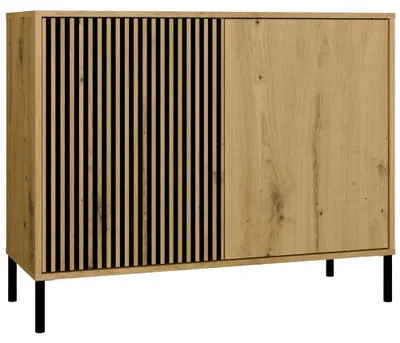 Produktbild von Kommode, geriffelte Front, Schrank, KAMARO 2D Slim / Smooth, OAK ARTISAN, Lamellen