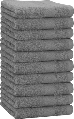Produktbild von Betz 10 Stück Handtücher 50x100 cm PREMIUM  100% Baumwolle  Farbe: anthrazit