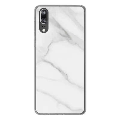 Produktbild von MuchoWow® Handyhülle Schutzhülle Hülle für Huawei P20 Marmor - Strukturiert - Weiß - Grau - Stein - Marmoroptik Silikon Softcase Handy Hülle - Hardcover