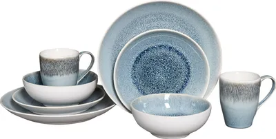 Obrázok produktu pre CreaTable, 25857, Caldera blue, 8-dielna kombinovaná súprava, kamenina