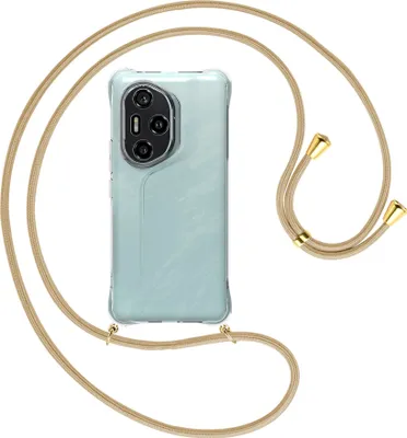 Produktbild von Handykette Backcover-Schutzhülle mit Band (Metall goldfarben) für Honor 300 Pro 5G - caramel