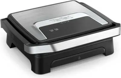 Produktbild von Tefal Inicio Classic Inox GC271D10, Schwarz, Edelstahl, Rechteckig, Feuerrost, 290 x 260 mm, 1 Zone(n), Scharnier