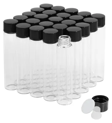 7 ml Glasfläschchen mit Deckel, 25 Stück, leckdicht
