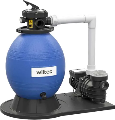 Obrázok produktu pre Pieskový filtračný systém Wiltec 550 W s 38-litrovou filtračnou nádržou a samonasávacím čerpadlom 18000 l/h, čerpadlo pieskového filtra, bazénové čerpadlo