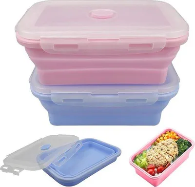 Obrázek produktu pro Sada silikonových nádob, bez BPA, na výlety, pikniky, do kuchyně