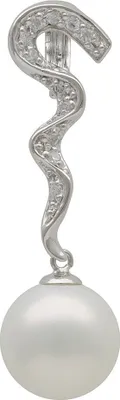 Produktbild von Anhänger Einhänger Perle Muschelkernperle 10 Zirkonia weiß 925 Silber Damen