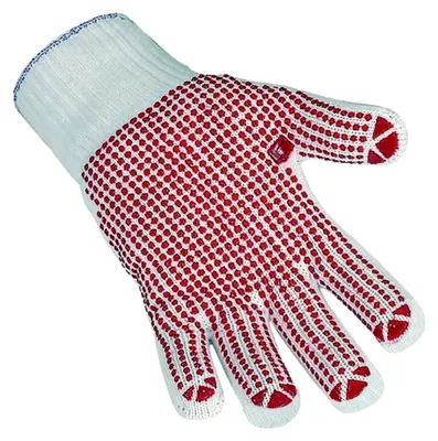 Produktbild von Feinstrickhandschuhe in Weiß/Grün, Größe 10 (12 Paar)