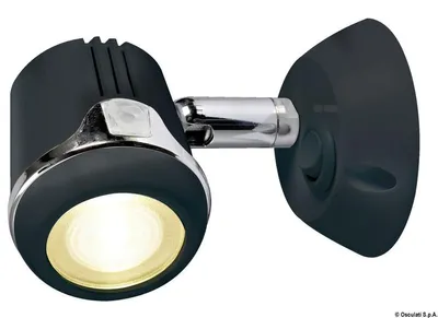 Produktbild von Przegubowy reflektor LED HI-POWER schwarz 12/24 V Osculati 13.896.02