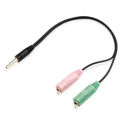 Produktbild von Adapter PC-Headset 2-mal 3,5-mm-Klinke-Stecker an 4-polig TRRS Buchse