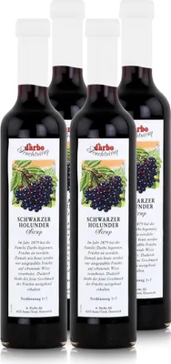Produktbild von Darbo Schwarzer Holunder Sirup 500ml - Cocktails Kaffeesirup (4er Pack)