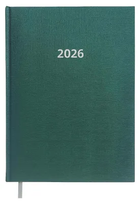 Produktbild von 2027 ADINA Buchkalender A4 grün-metallic 1 Tag auf 1 Seite