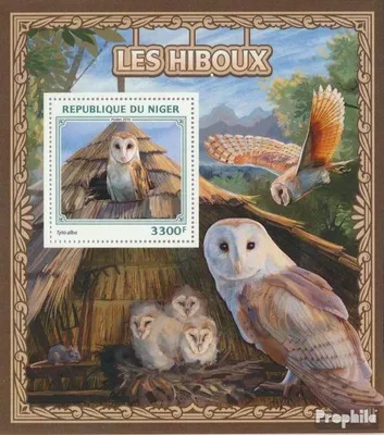Produktbild von Briefmarken Niger 2016 Mi Block 612 (kompl. Ausg.) postfrisch Eulen