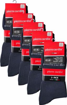 Produktbild von Pierre Cardin Herren Socken Baumwolle Strümpfe Dunkelblau 43-46 15 Paar