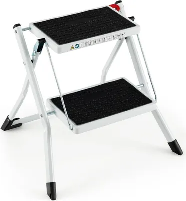 Obrázek produktu pro Skládací žebřík, 2 stupně, šířka 20 cm, nosnost 150 kg