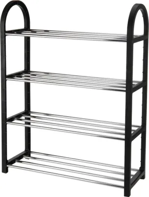 A four-tier shoe rack.