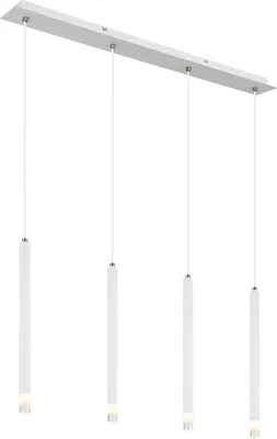 Zdjęcie produktu dla Lampa wisząca, metal, biały, satynowany, wys. 120 cm