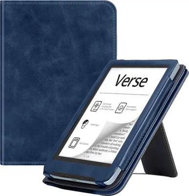 Immagine prodotto di Custodia a tracolla con maniglia e supporto per PocketBook Verse Pro 629 634 (blu navy)