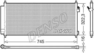 Obrázok produktu pre Kondenzátor, klimatizačný systém DENSO DCN40026